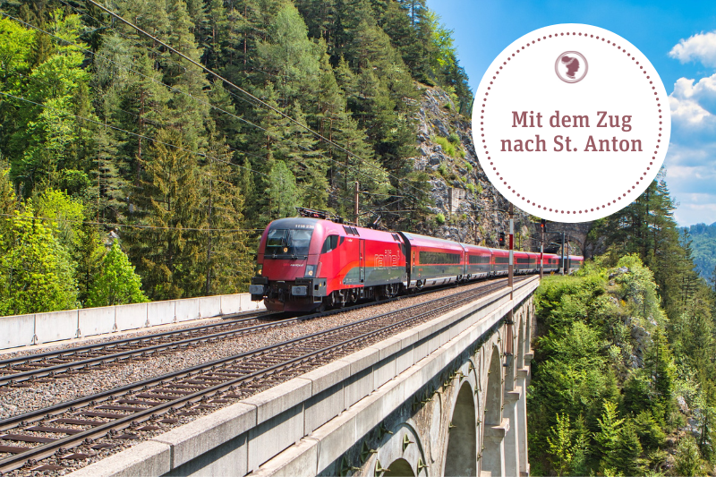 Mit dem Zug nach St. Anton am Arlberg ins Hotel die Arlbergerin