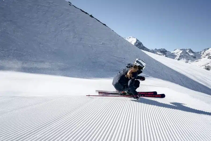Ski Opening St Anton 2026 12 Quiet freshly groomed ski piste with deep snow in St. Anton am Arlberg